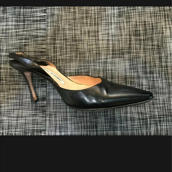 Manolo Blahnik Leather Slingback EU 38.5 - Picture 7 of 12